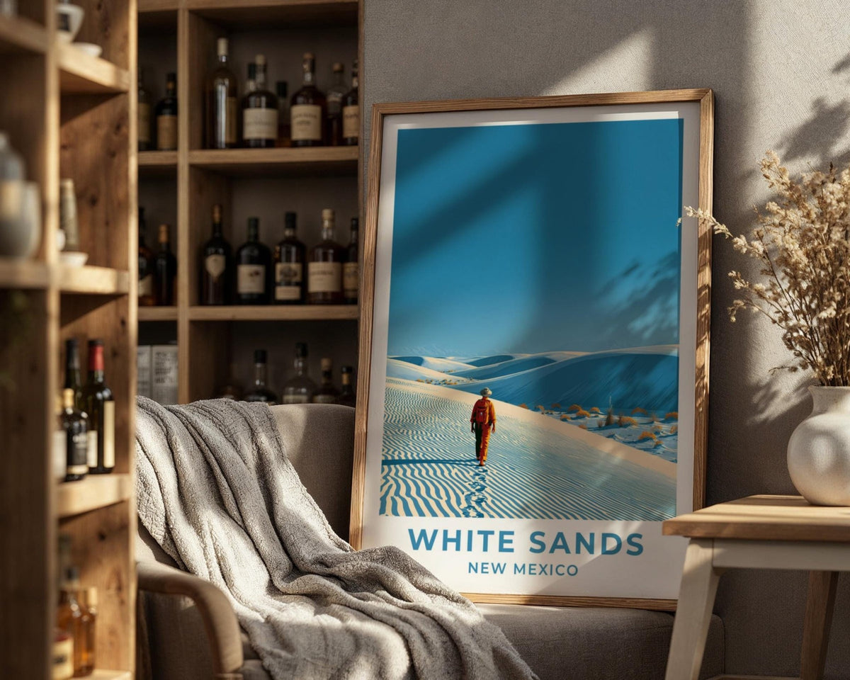 White Sands New Mexico Travel Poster - WanderWall