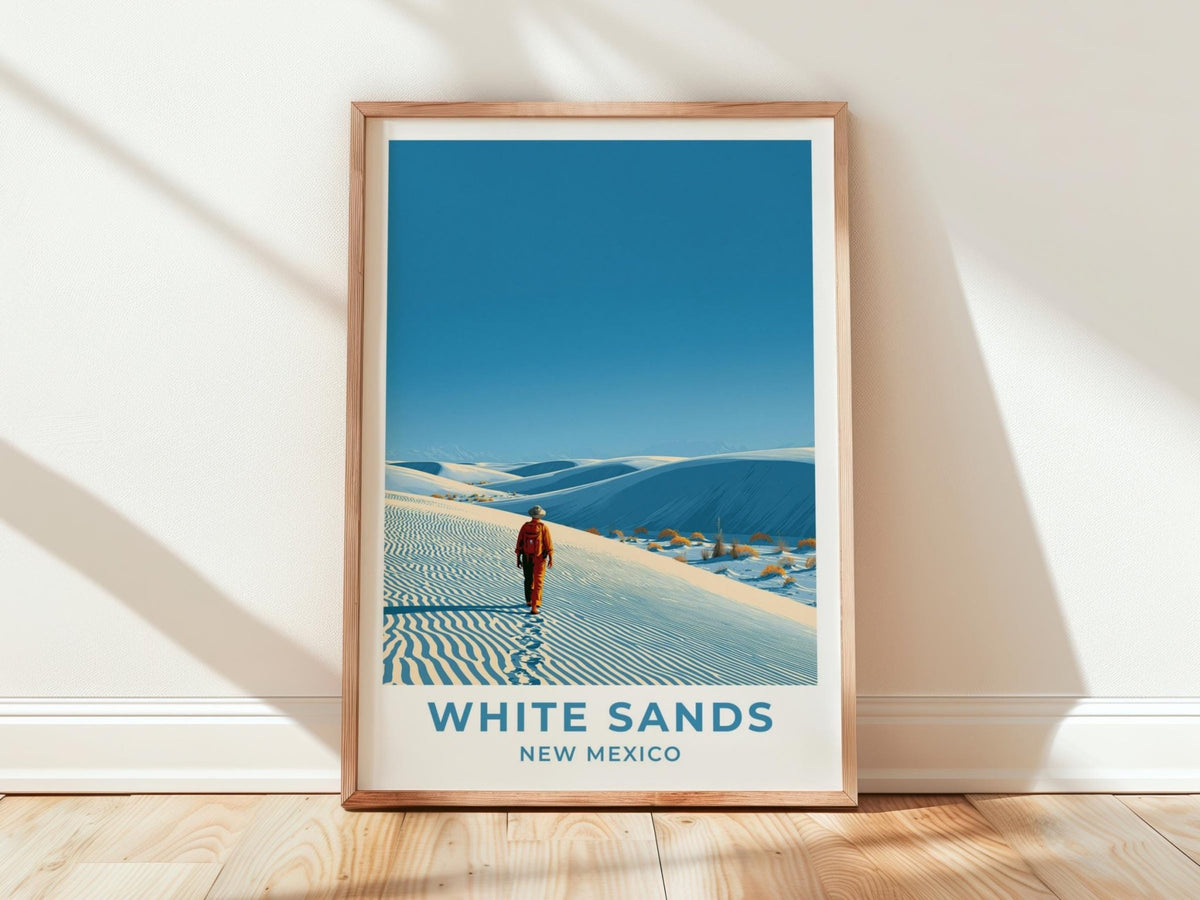 White Sands New Mexico Travel Poster - WanderWall