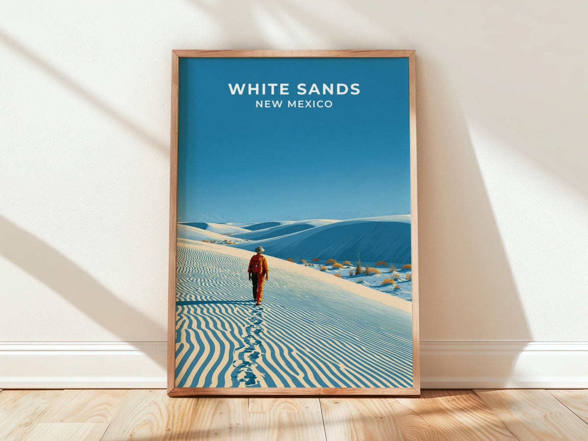 White Sands New Mexico Travel Poster - WanderWall