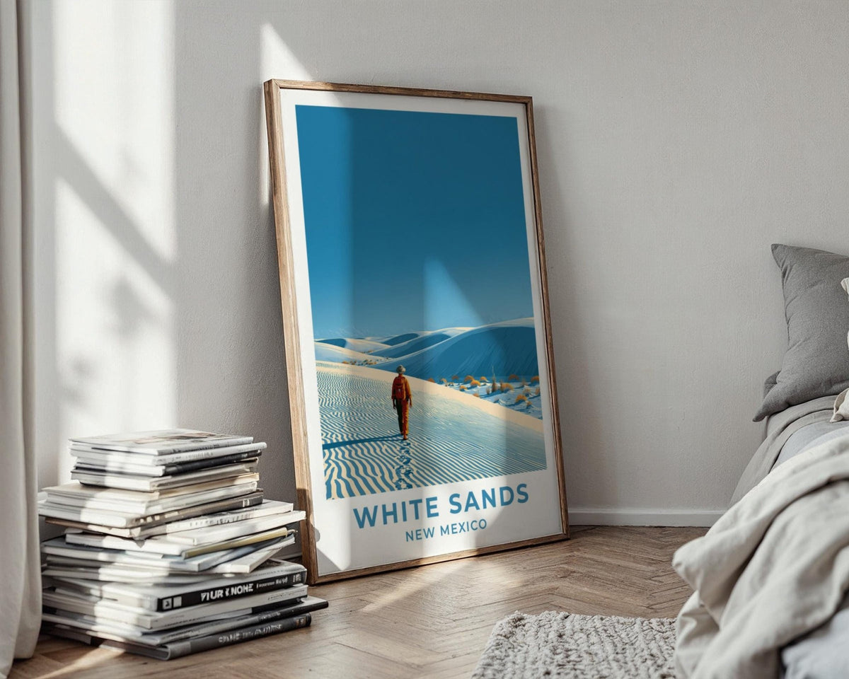 White Sands New Mexico Travel Poster - WanderWall