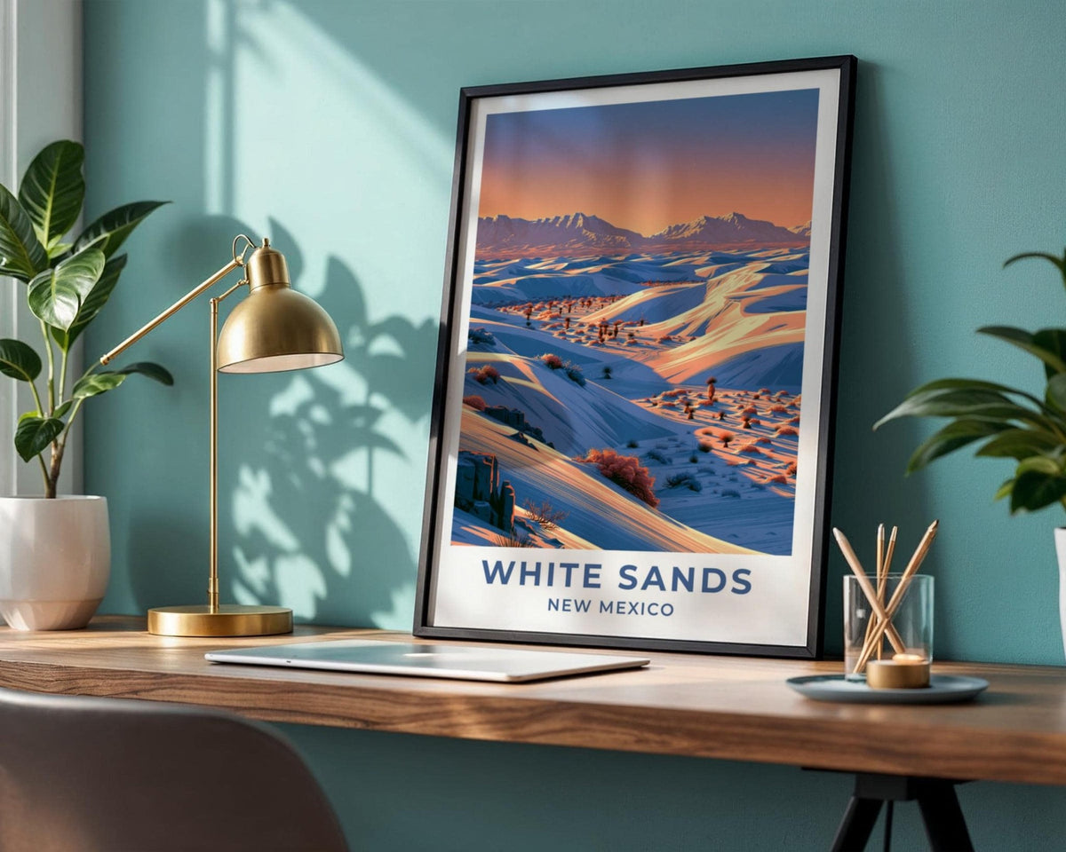 White Sands New Mexico Travel Poster - WanderWall