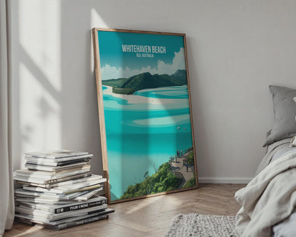 Whitehaven Beach Landscape Print QLD Australia Wall Art - WanderWall
