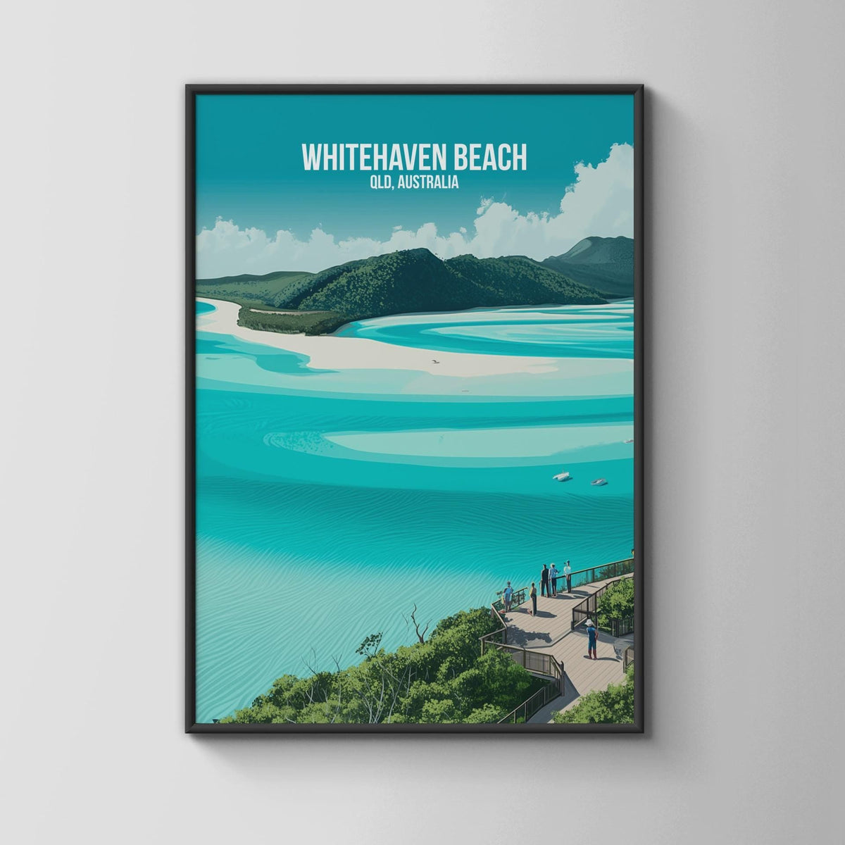Whitehaven Beach Landscape Print QLD Australia Wall Art - WanderWall