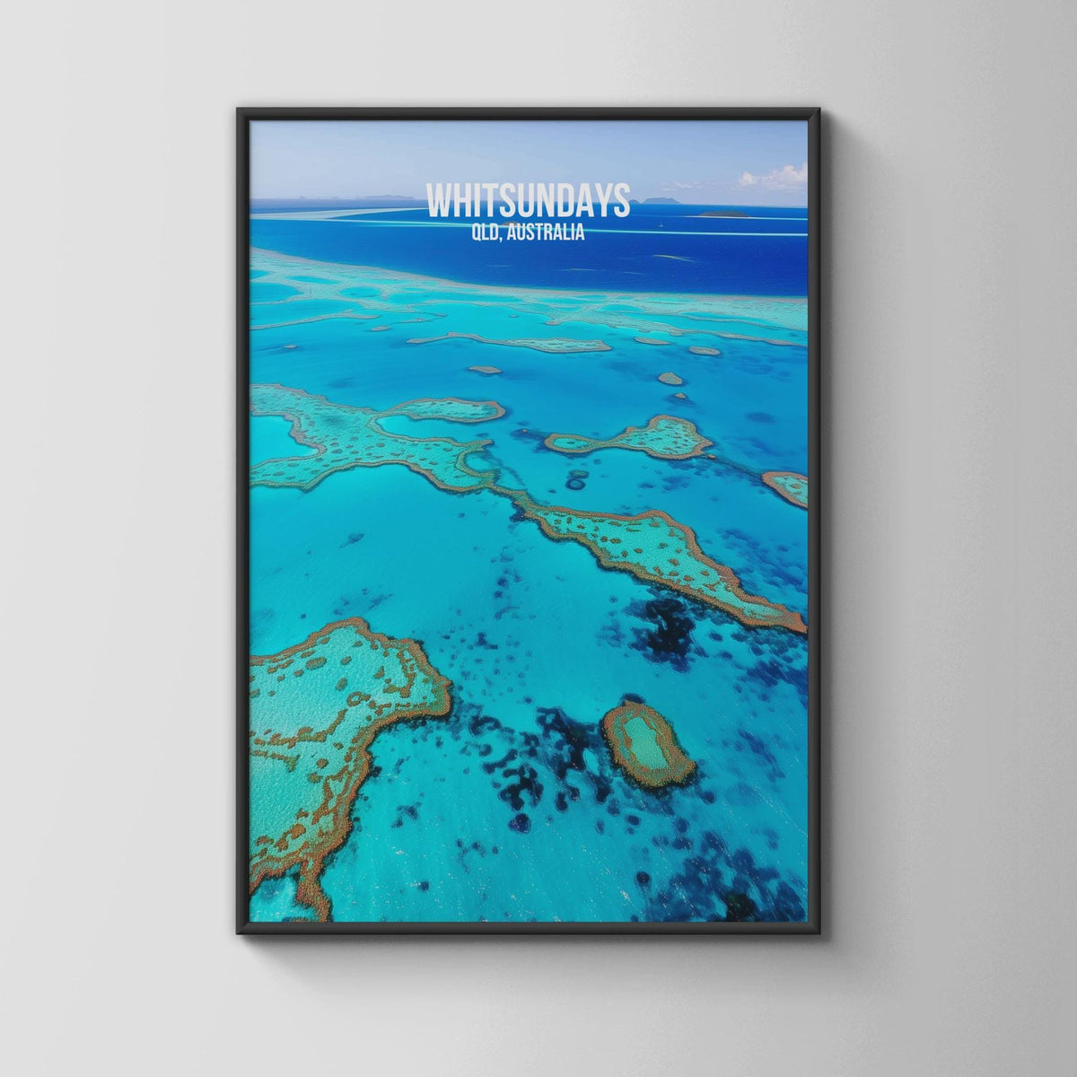 Whitsundays Aerial View Poster Queensland Australia Wall Art - WanderWall