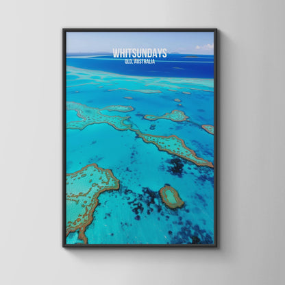 Whitsundays Aerial View Poster Queensland Australia Wall Art - WanderWall