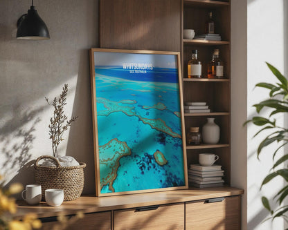 Whitsundays Aerial View Poster Queensland Australia Wall Art - WanderWall