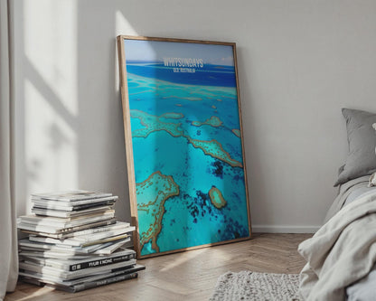 Whitsundays Aerial View Poster Queensland Australia Wall Art - WanderWall