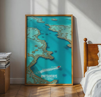 Whitsundays Australia Print Coastal Wall Art Scenic View - WanderWall