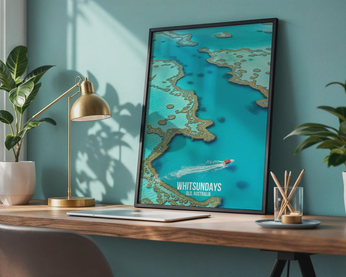 Whitsundays Australia Print Coastal Wall Art Scenic View - WanderWall