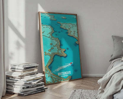 Whitsundays Australia Print Coastal Wall Art Scenic View - WanderWall