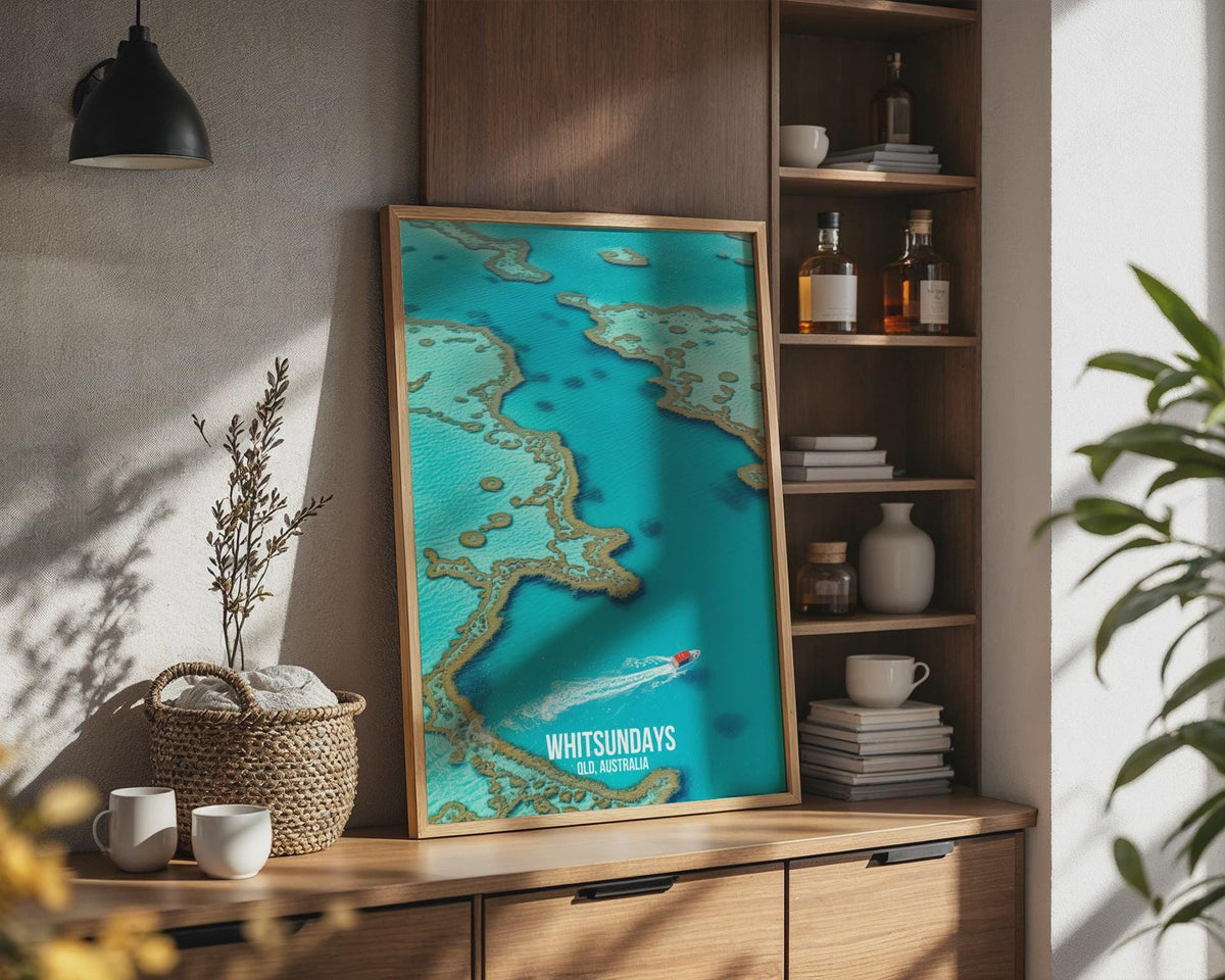 Whitsundays Australia Print Coastal Wall Art Scenic View - WanderWall