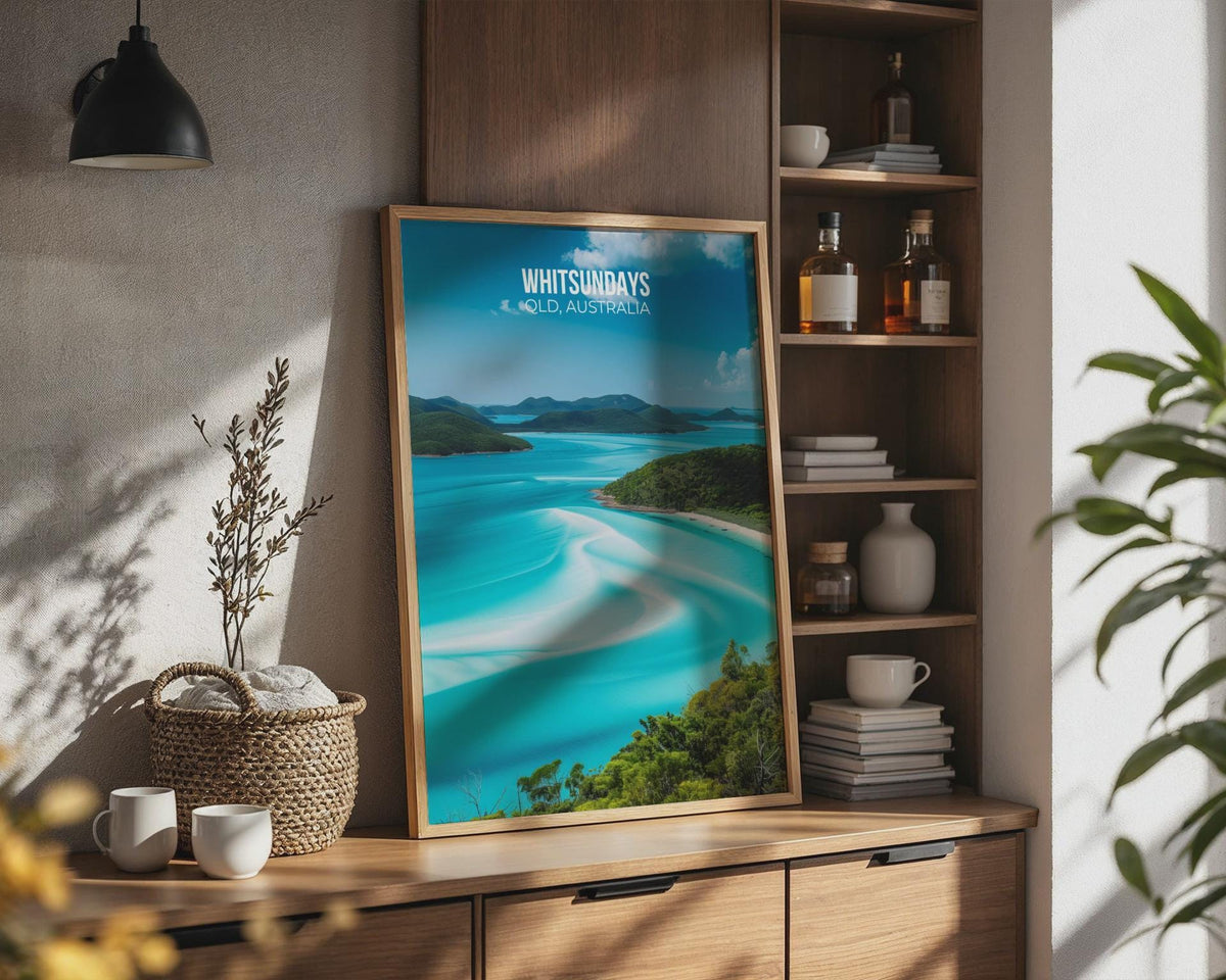 Whitsundays Australia Travel Poster Beach Wall Art - WanderWall