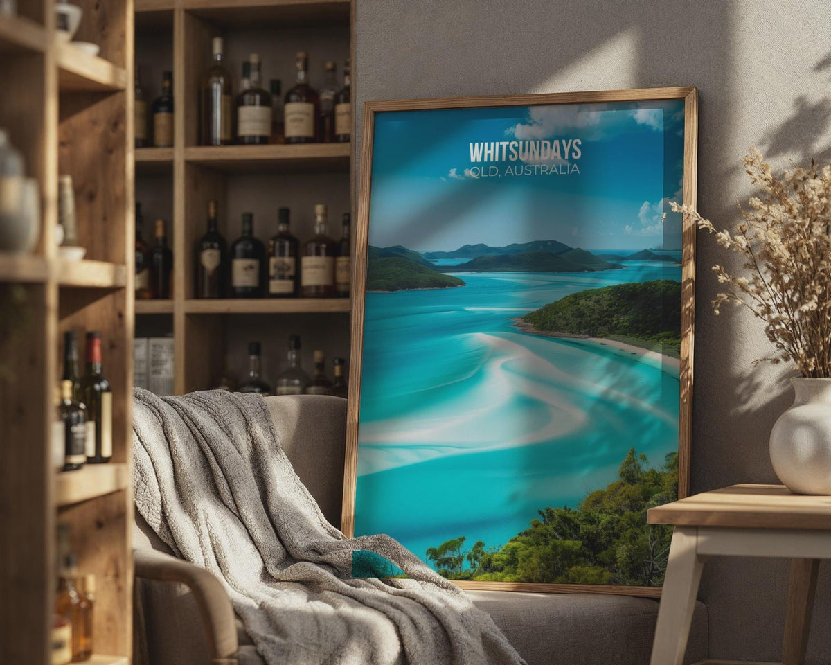 Whitsundays Australia Travel Poster Beach Wall Art - WanderWall
