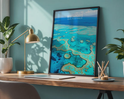 Whitsundays QLD Australia Aerial Print Wall Art - WanderWall