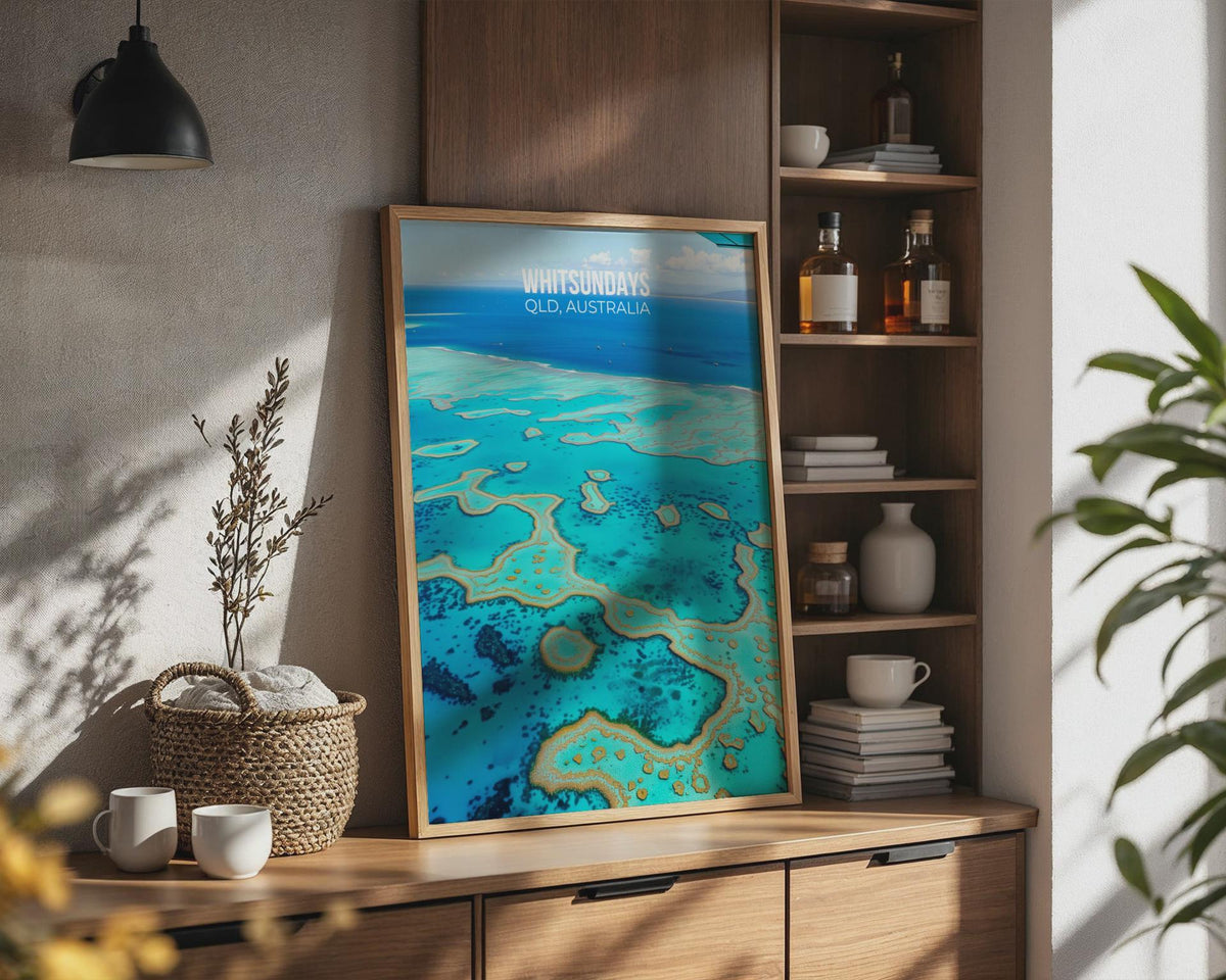 Whitsundays QLD Australia Aerial Print Wall Art - WanderWall