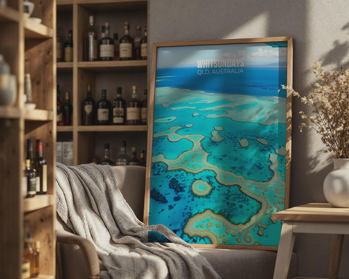 Whitsundays QLD Australia Aerial Print Wall Art - WanderWall