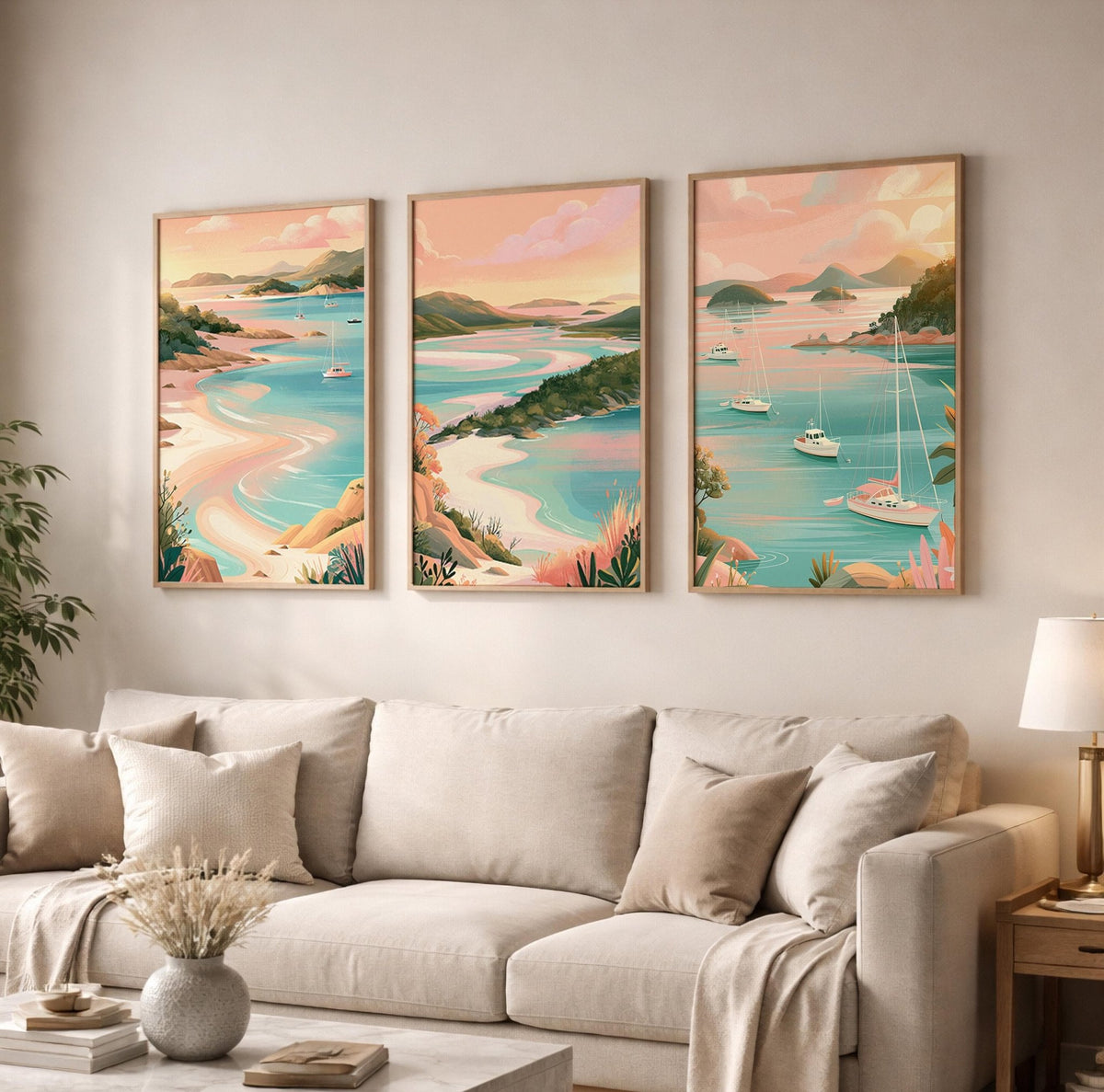 Whitsundays Set of 3 Posters | Whitsundays Gallery Wall Art - WanderWall