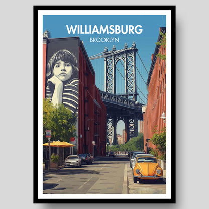 Williamsburg New York Poster - WanderWall