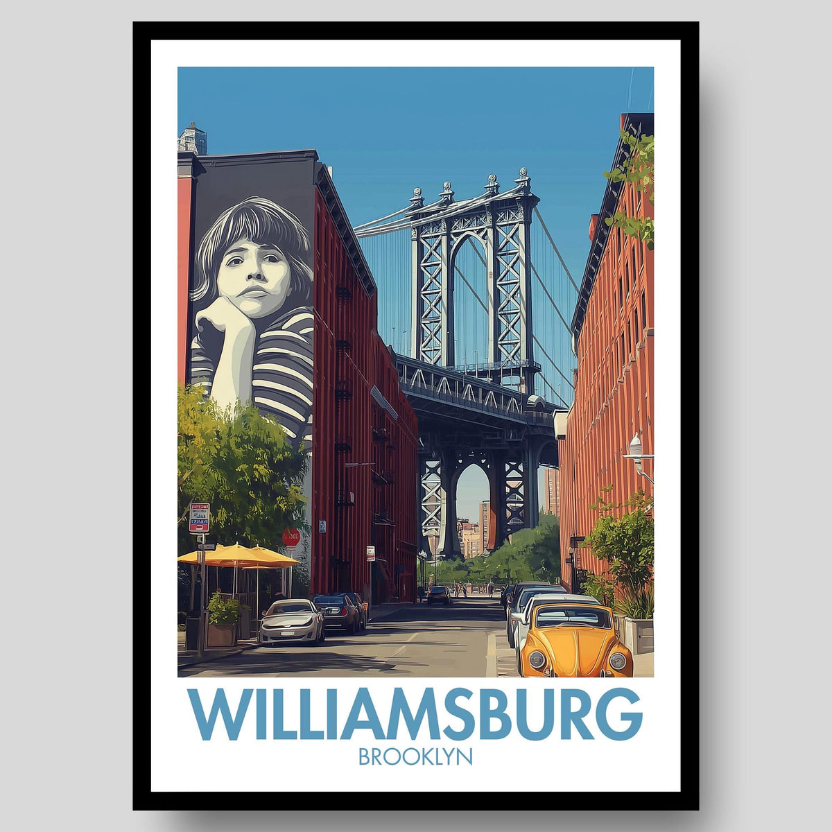 Williamsburg New York Poster - WanderWall