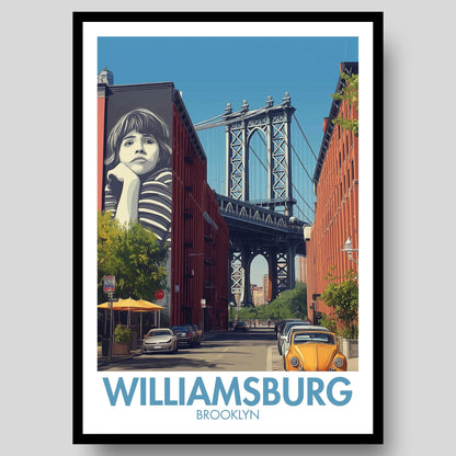 Williamsburg New York Poster - WanderWall