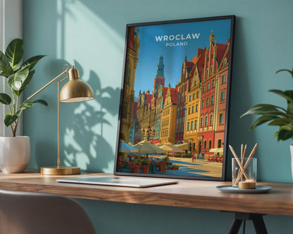 Wroclaw Poland Travel Poster - WanderWall