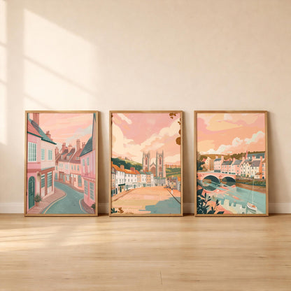 York Set of 3 Posters | York Gallery Wall Art - WanderWall