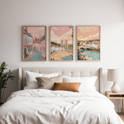 York Set of 3 Posters | York Gallery Wall Art - WanderWall