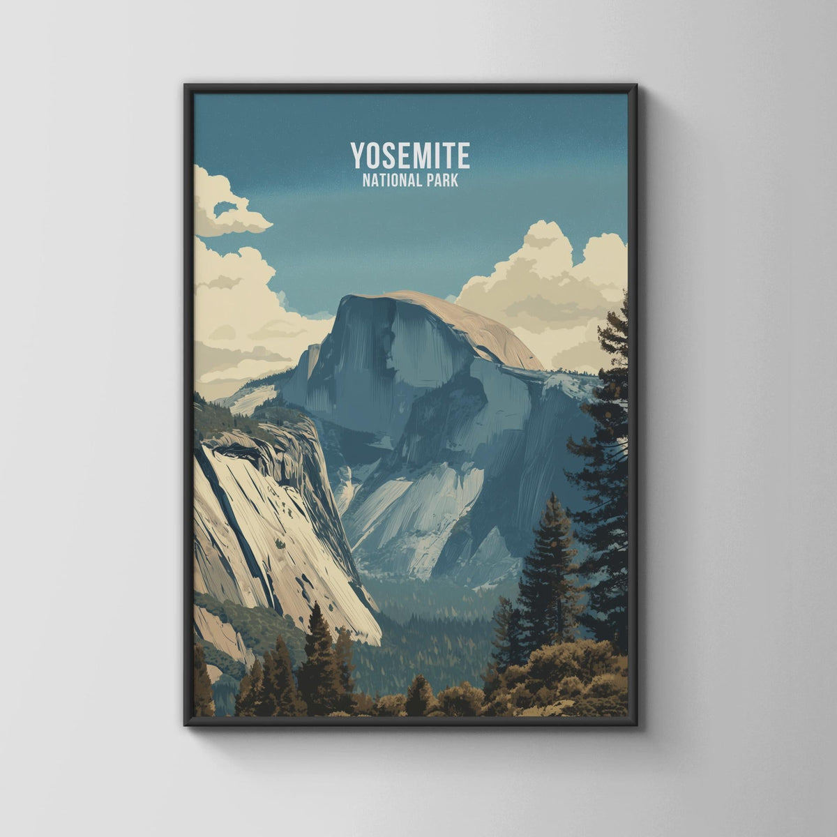 Yosemite National Park Wall Art Print Mountain Scenery Landscape - WanderWall