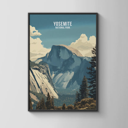 Yosemite National Park Wall Art Print Mountain Scenery Landscape - WanderWall
