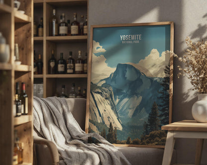 Yosemite National Park Wall Art Print Mountain Scenery Landscape - WanderWall