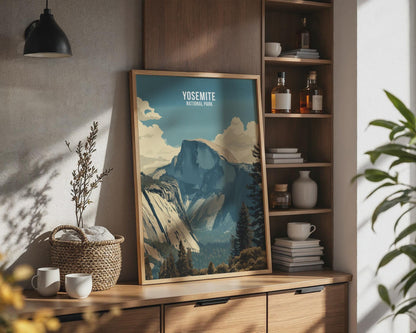 Yosemite National Park Wall Art Print Mountain Scenery Landscape - WanderWall