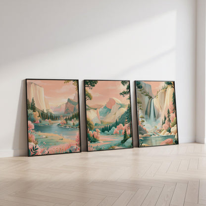 Yosemite Set of 3 Posters | Yosemite Gallery Wall Art - WanderWall