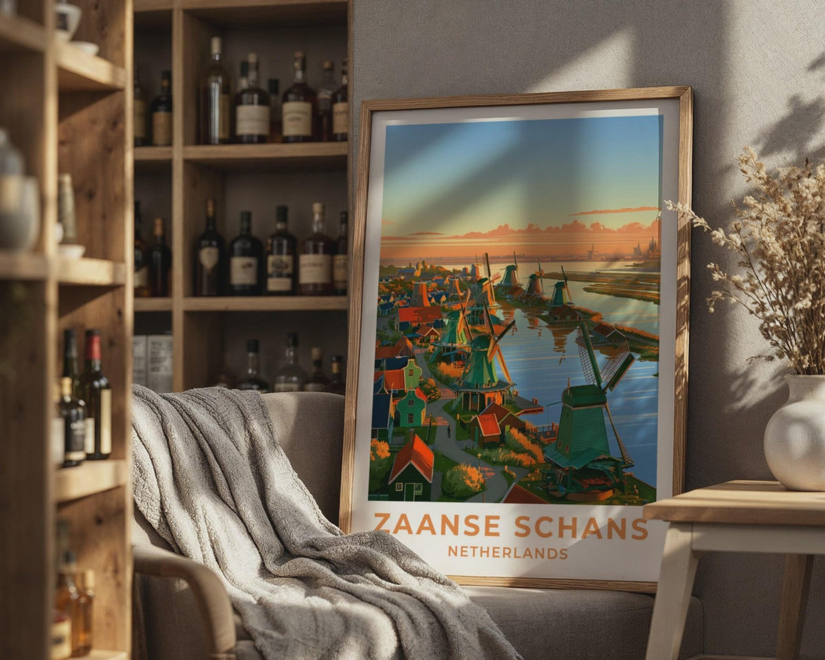 Zaanse Schans Netherlands Travel Poster - WanderWall