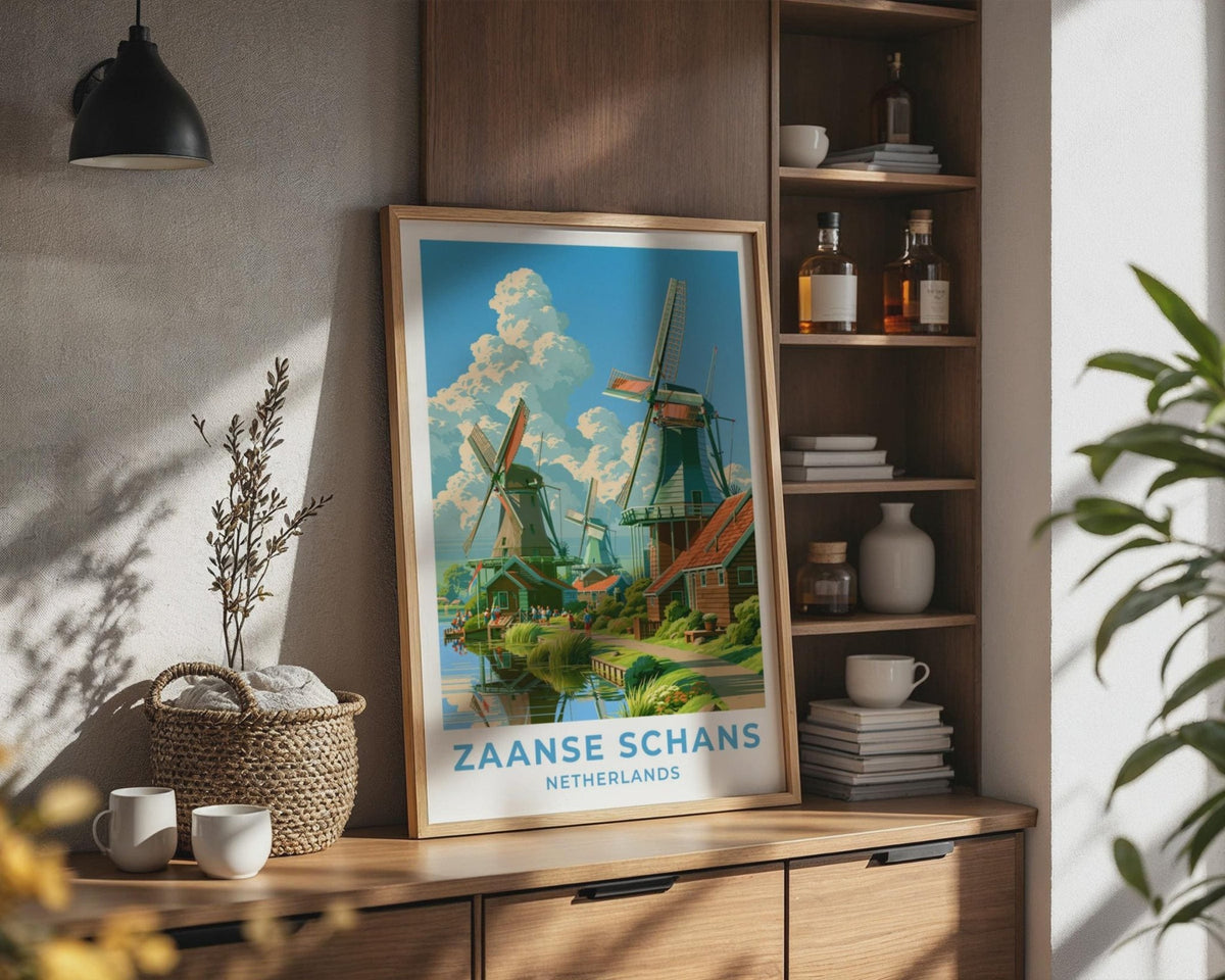 Zaanse Schans Netherlands Travel Poster - WanderWall