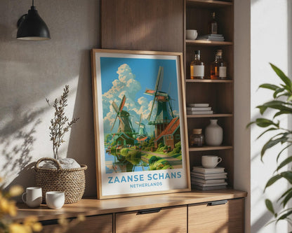 Zaanse Schans Netherlands Travel Poster - WanderWall