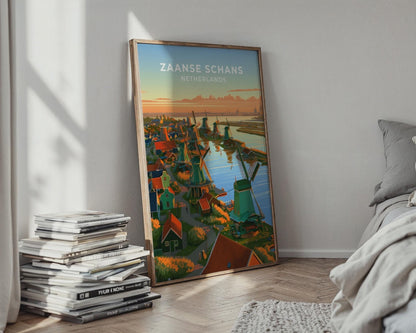 Zaanse Schans Netherlands Travel Poster - WanderWall
