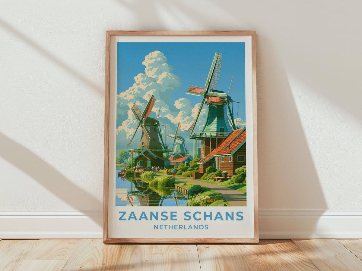 Zaanse Schans Netherlands Travel Poster - WanderWall
