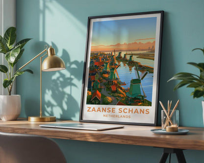 Zaanse Schans Netherlands Travel Poster - WanderWall
