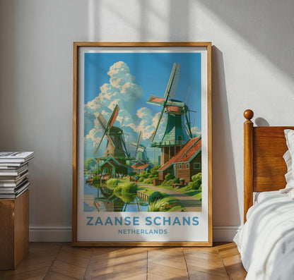 Zaanse Schans Netherlands Travel Poster - WanderWall
