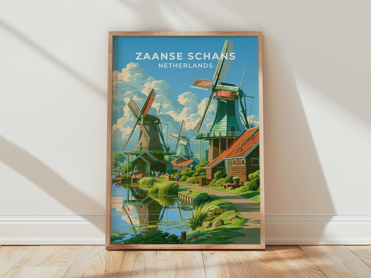 Zaanse Schans Netherlands Travel Poster - WanderWall