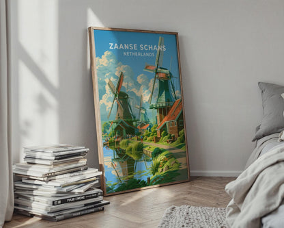Zaanse Schans Netherlands Travel Poster - WanderWall
