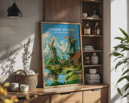 Zaanse Schans Netherlands Travel Poster - WanderWall