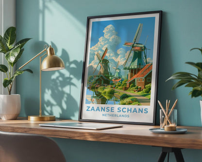 Zaanse Schans Netherlands Travel Poster - WanderWall