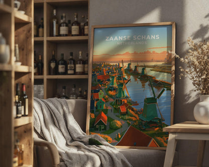 Zaanse Schans Netherlands Travel Poster - WanderWall