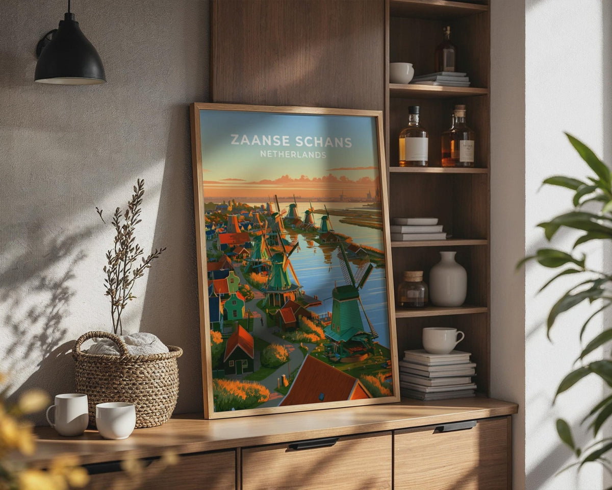 Zaanse Schans Netherlands Travel Poster - WanderWall