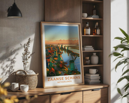 Zaanse Schans Netherlands Travel Poster - WanderWall