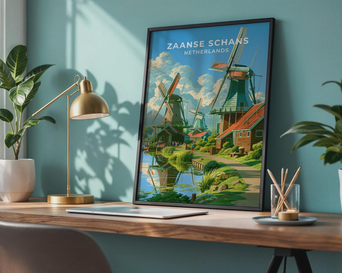 Zaanse Schans Netherlands Travel Poster - WanderWall