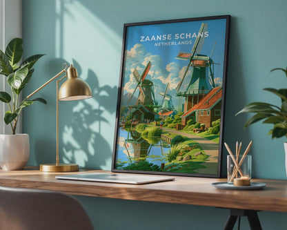 Zaanse Schans Netherlands Travel Poster - WanderWall