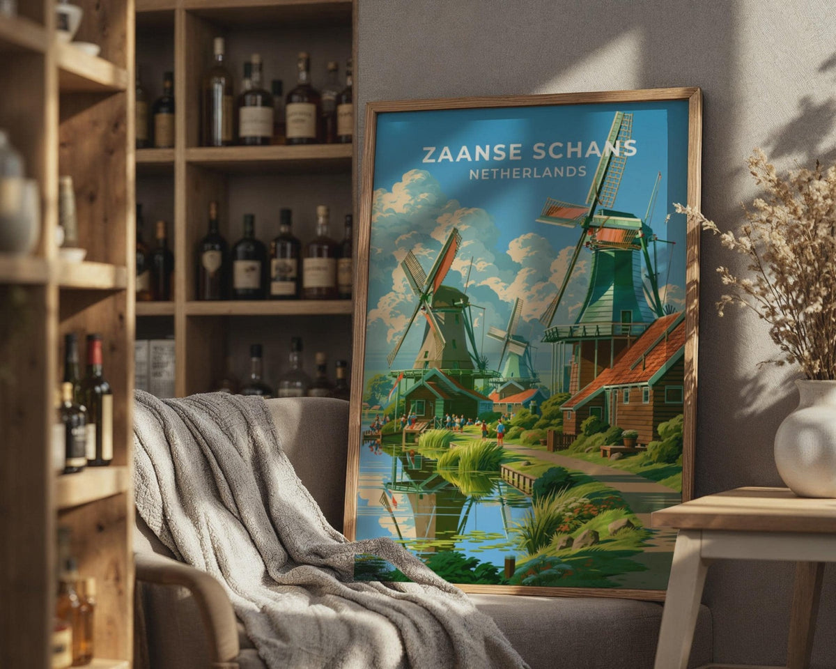 Zaanse Schans Netherlands Travel Poster - WanderWall