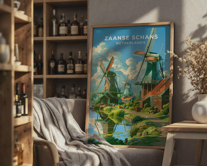 Zaanse Schans Netherlands Travel Poster - WanderWall